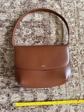 A.P.C. Tan Leather Shoulder Bag